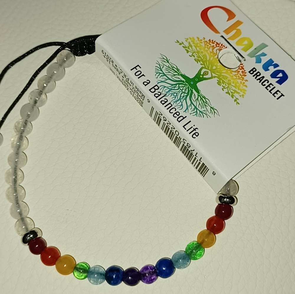 CHAKRA SANSKRIT 7 GEMSTONE ADJUSTABLE FOR BALANCE